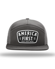 P.U.T. America First Black Patch 7 Panel Hats