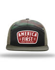 P.U.T. America First Red Patch 7 Panel Hats