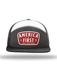 P.U.T. America First Red Patch 7 Panel Hats