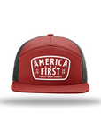 P.U.T. America First Red Patch 7 Panel Hats