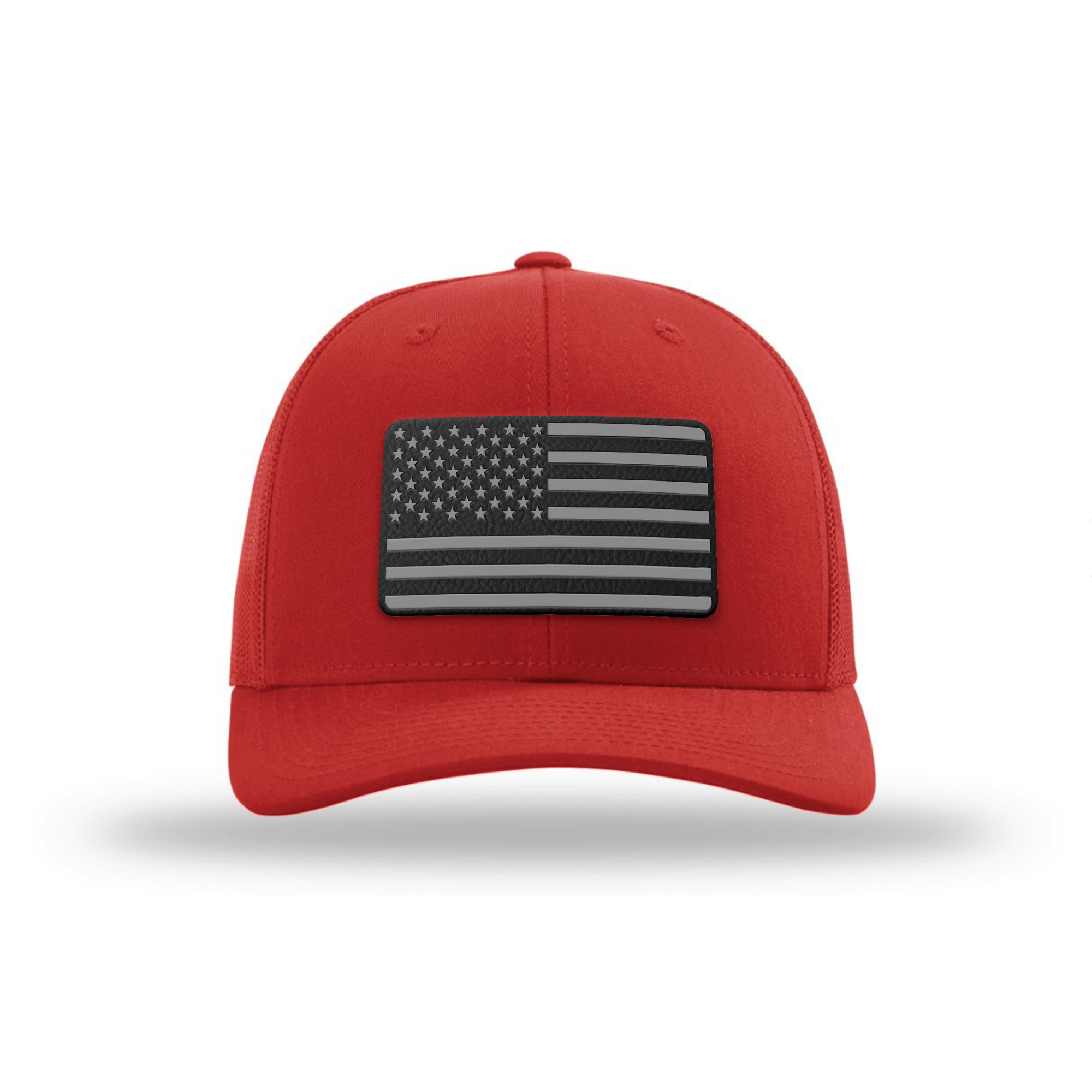 American Flag PVC Black Patch Snapback Hats