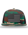 Bold American Flag Patch Flatbill Hat - Unapologetically