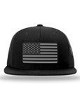 American Flag PVC Black Patch Flatbill Hat by Perfect Union - Bold, patriotic design for confident American males. Perfect fo