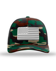 American Flag PVC White Patch Snapback Hats | Unapologetically American