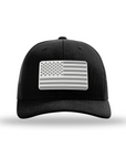 American Flag PVC White Patch Snapback Hats | Unapologetically American