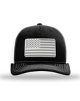 American Flag PVC White Patch Snapback Hats | Unapologetically American