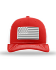 American Flag PVC White Patch Snapback Hats | Unapologetically American