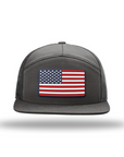 American Flag PVC Patch 7 Panel Hats