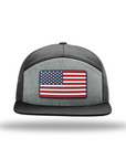 American Flag PVC Patch 7 Panel Hats