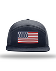 American Flag PVC Patch 7 Panel Hats