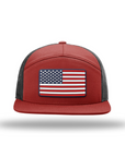 American Flag PVC Patch 7 Panel Hats