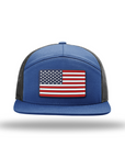 American Flag PVC Patch 7 Panel Hats